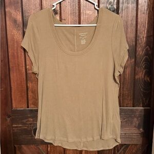 American Eagle Outfitters Women's Short Sleeve Tan Tee